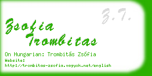 zsofia trombitas business card