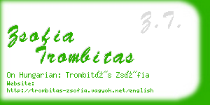 zsofia trombitas business card